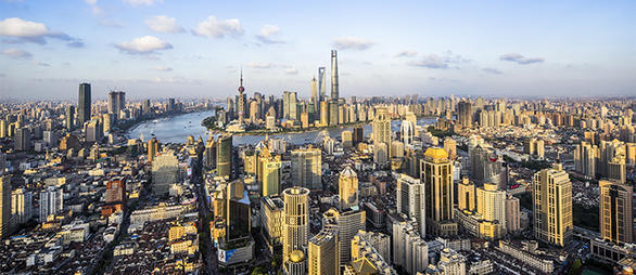 Aerial view of Shanghai